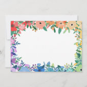 Rainbow Flowers LGBT Weddenschap Save the Date (Achterkant)