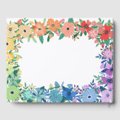 Rainbow Flowers Mrs. & Mrs. Bruiloft Gastenboek (Achterkant)