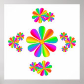 Rainbow Flowers Poster (Voorkant)