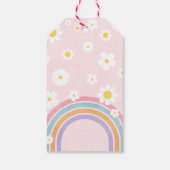 Rainbow Flowers Retro Verjaardag geeft de voorkeur Cadeaulabel (Achterkant)