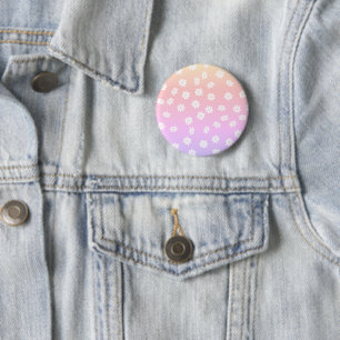Rainbow Flowers Ronde Button 5,7 Cm