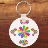 Rainbow Flowers Sleutelhanger (Voorkant)
