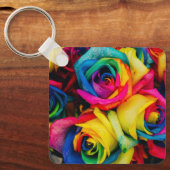 Rainbow Flowers Sleutelhanger (Voorkant)