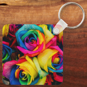 Rainbow Flowers Sleutelhanger