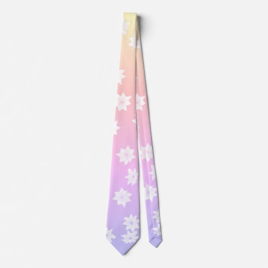 Rainbow Flowers Stropdas (Voorkant)