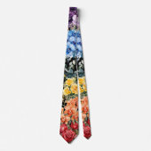 Rainbow Flowers Stropdas (Voorkant)