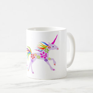 RAINBOW FLOWERS UNICORN VECTOR ILLUSTRATION KOFFIEMOK