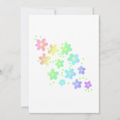 Rainbow Flowers Wedding Shower Uitnodiging (Achterkant)
