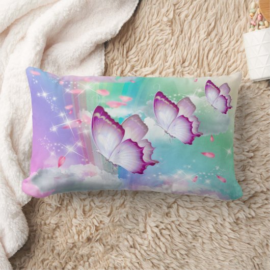 Rainbow fluffy Clouds Baby Girl Kussen (Deken)