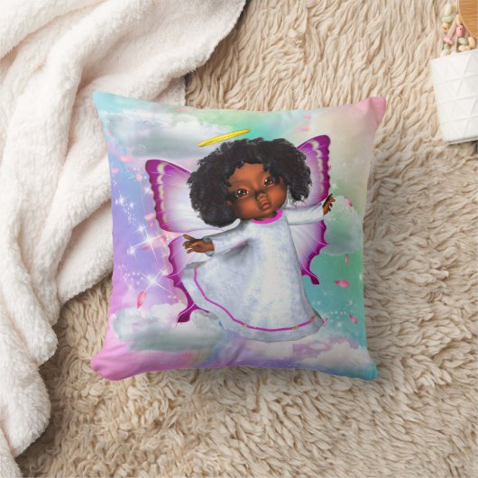 Rainbow Fluffy Clouds & Butterfly Baby Kussen (Deken)