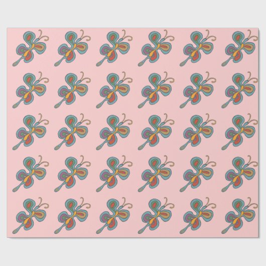 Rainbow Flutterfly Cadeaupapier (Vlak)