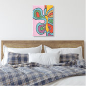Rainbow Flutterfly Canvas Afdruk (Insitu (Slaapkamer))