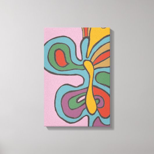 Rainbow Flutterfly Canvas Afdruk (Voorkant)