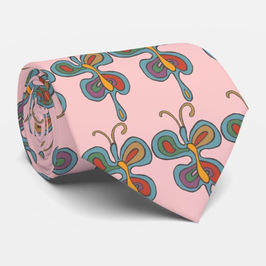 Rainbow Flutterfly Stropdas (Opgerold)