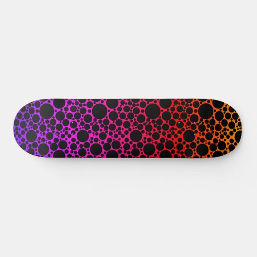 Rainbow Foam Black Persoonlijk Skateboard (Horizontaal)