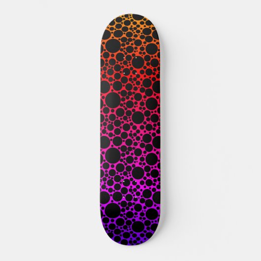 Rainbow Foam Black Persoonlijk Skateboard (Voorkant)