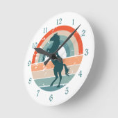 Rainbow fokblauwpaard ronde klok (Hoek)