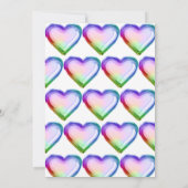 Rainbow Folie Balloon 1e Verjaardagsuitnodiging Kaart (Achterkant)