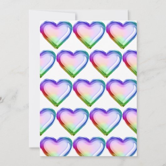 Rainbow Folie Balloon 1e Verjaardagsuitnodiging Kaart (Achterkant)