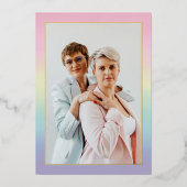 Rainbow Folie LGBTQ Folie Uitnodiging (Voorkant)