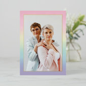 Rainbow Folie LGBTQ Uitnodiging (Staand Voorkant)