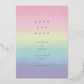 Rainbow Folie LGBTQ Uitnodiging (Achterkant)