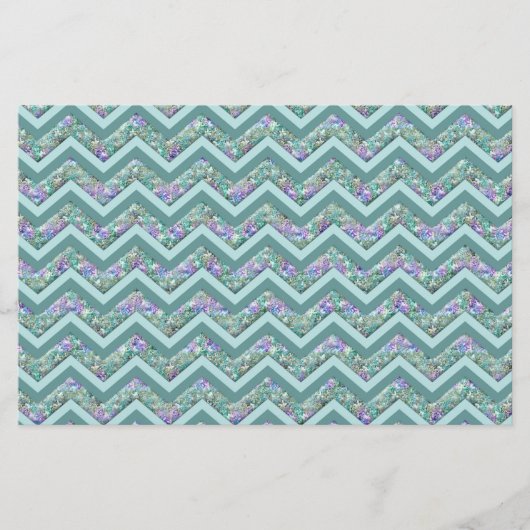 Rainbow Folie ZigZag Pattern Briefpapier (Voorkant)