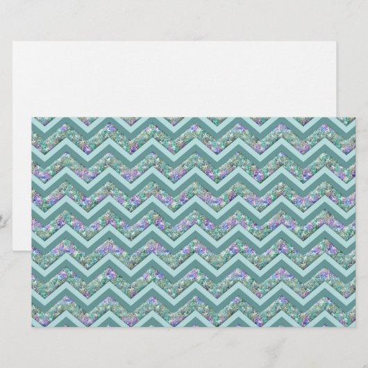 Rainbow Folie ZigZag Pattern Briefpapier (Voorkant / Achterkant)