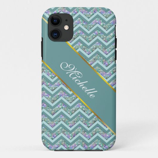Rainbow Folie ZigZag Pattern Case-Mate iPhone Case (Achterkant)