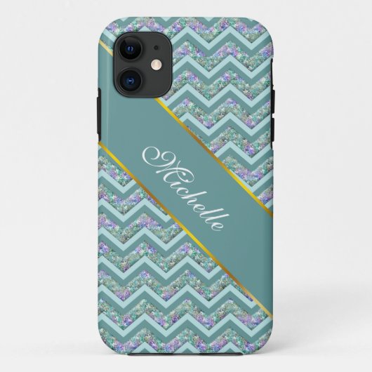 Rainbow Folie ZigZag Pattern Case-Mate iPhone Case (Achterkant)
