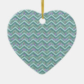 Rainbow Folie ZigZag Pattern Keramisch Ornament (Voorkant)