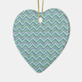 Rainbow Folie ZigZag Pattern Keramisch Ornament (Links)