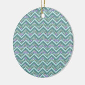 Rainbow Folie ZigZag Pattern Keramisch Ornament (Links)