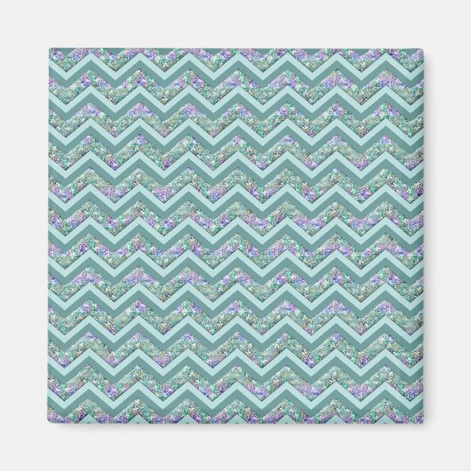 Rainbow Folie ZigZag Pattern Magneet (Voorkant)