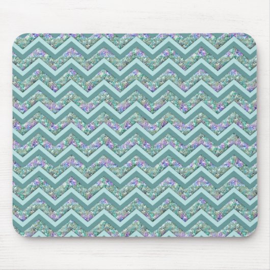 Rainbow Folie ZigZag Pattern Muismat (Voorkant)