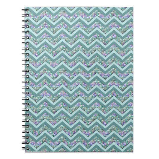 Rainbow Folie ZigZag Pattern Notitieboek (Voorkant)