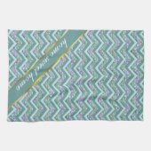 Rainbow Folie ZigZag Pattern Theedoek (Horizontaal)