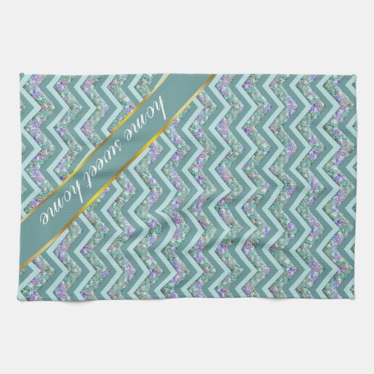 Rainbow Folie ZigZag Pattern Theedoek (Horizontaal)