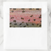 Rainbow Forel Vis Huidprint Rechthoekige Sticker (Tas)