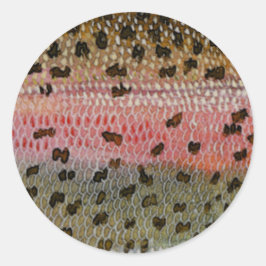 Rainbow Forel Vis Huidprint Ronde Sticker