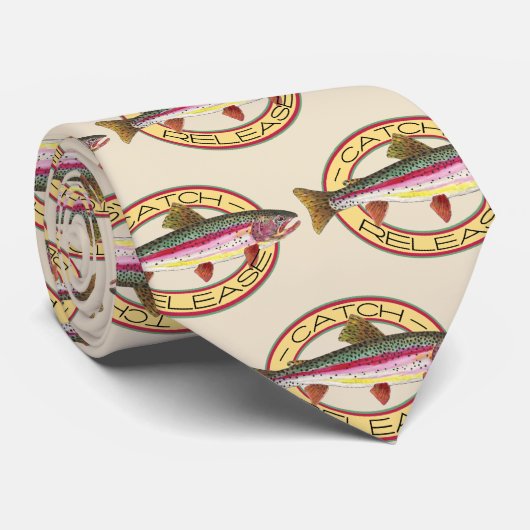 Rainbow-forel voor vangst en vrijgave Vist voor he Stropdas (Opgerold)