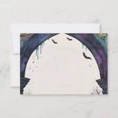 Rainbow Forest Castle Arch Pagan Handfasten RSVP Kaartje (Achterkant)