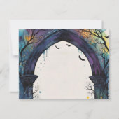 Rainbow Forest Castle Arch Pagan Handfasten Save The Date (Achterkant)