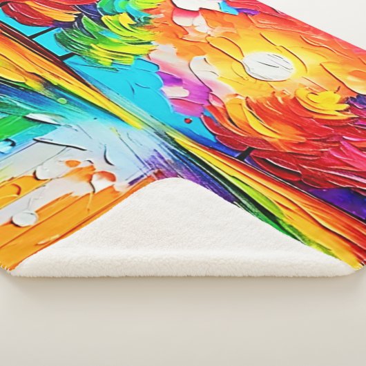 Rainbow Forest Sunset Dreams Sherpa Deken (3/4)