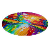 Rainbow Forest Sunset Dreams Snijplank (Hoek)