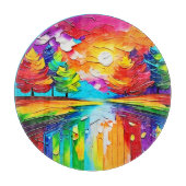 Rainbow Forest Sunset Dreams Snijplank (Voorkant)