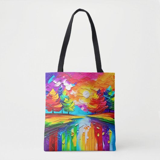 Rainbow Forest Sunset Dreams Tote Bag (Voorkant)