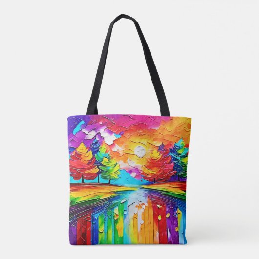 Rainbow Forest Sunset Dreams Tote Bag (Achterkant)
