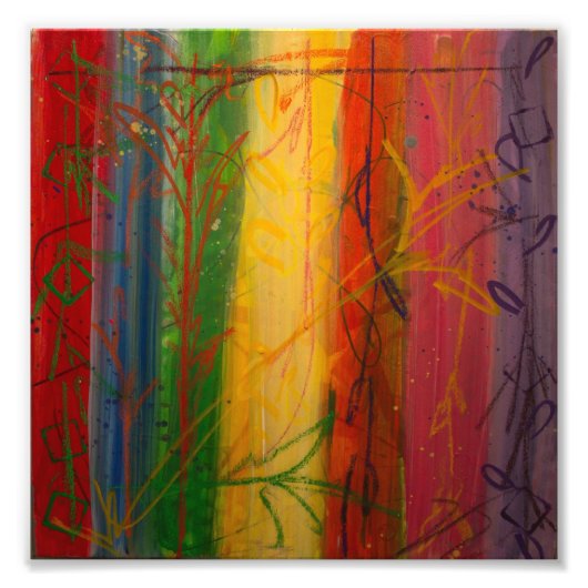 Rainbow Forrest door Bryce & Mary Foto Afdruk (Voorkant)