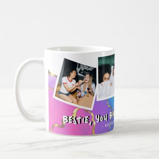 Rainbow-foto van Bestie 'You Brighten Up My Life' Koffiemok (Links)